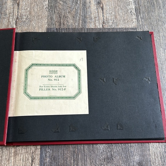 Vintage Photo Photograph Album Scrapbook Red Embossed SPFD 15 x 11” - Picture 4 of 8